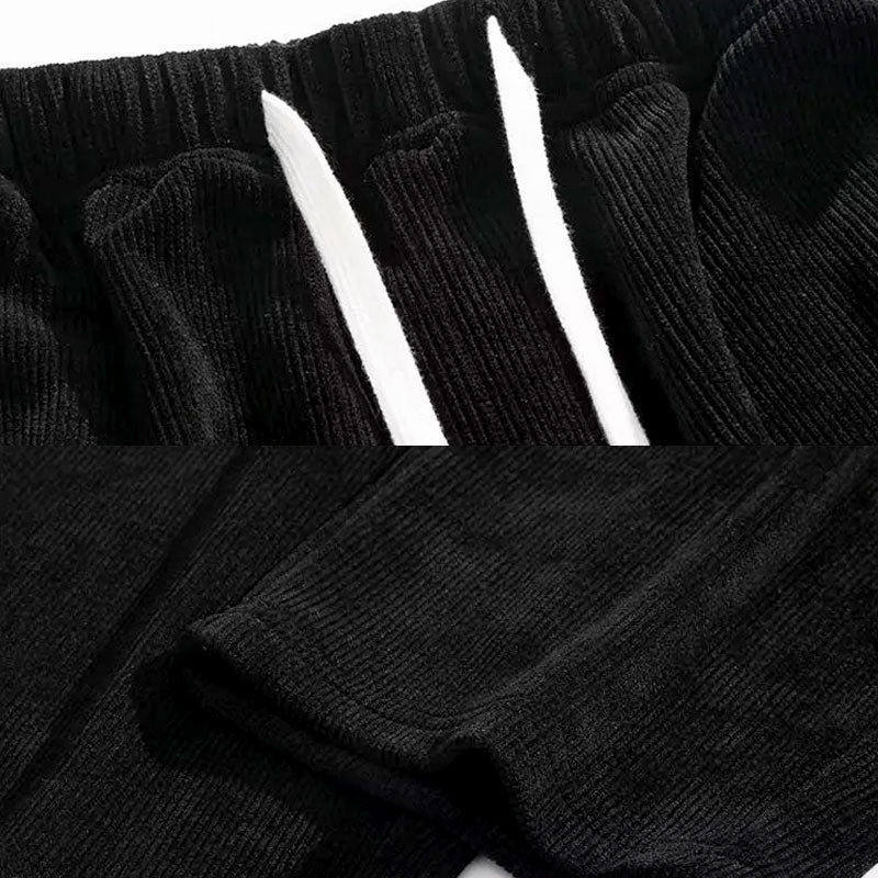 Men's Corduroy Sweatpants Relaxed Fit Drawstring Waist