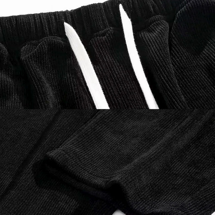 Men's Corduroy Sweatpants Relaxed Fit Drawstring Waist