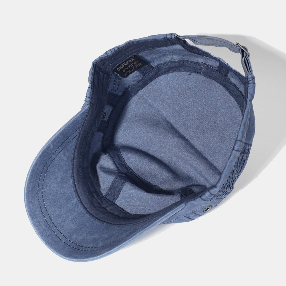Men's Washed Cotton Military Cap