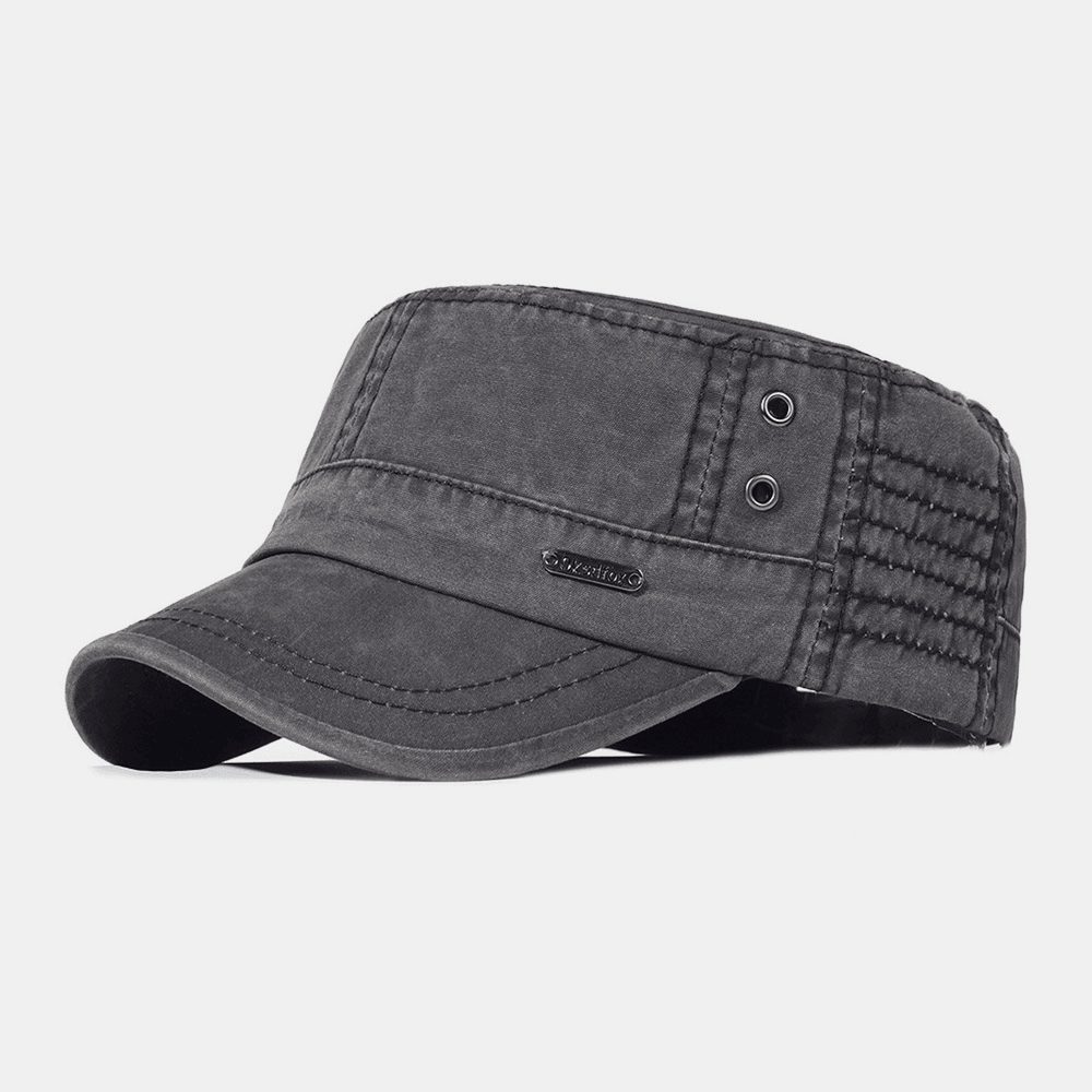 Men's Washed Cotton Military Cap