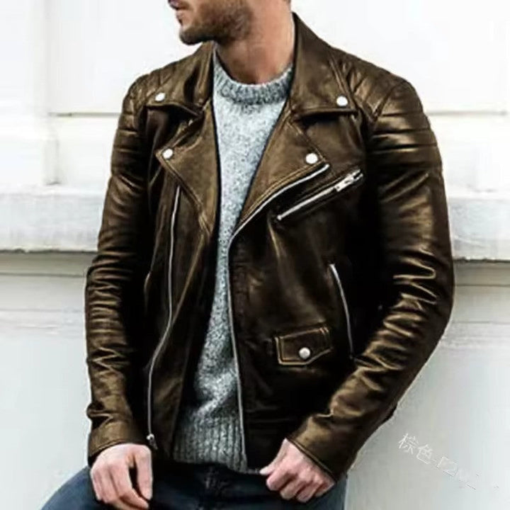 Men's Leather Motorcycle Jacket