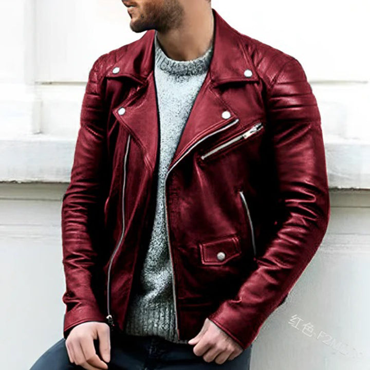 Men's Leather Motorcycle Jacket