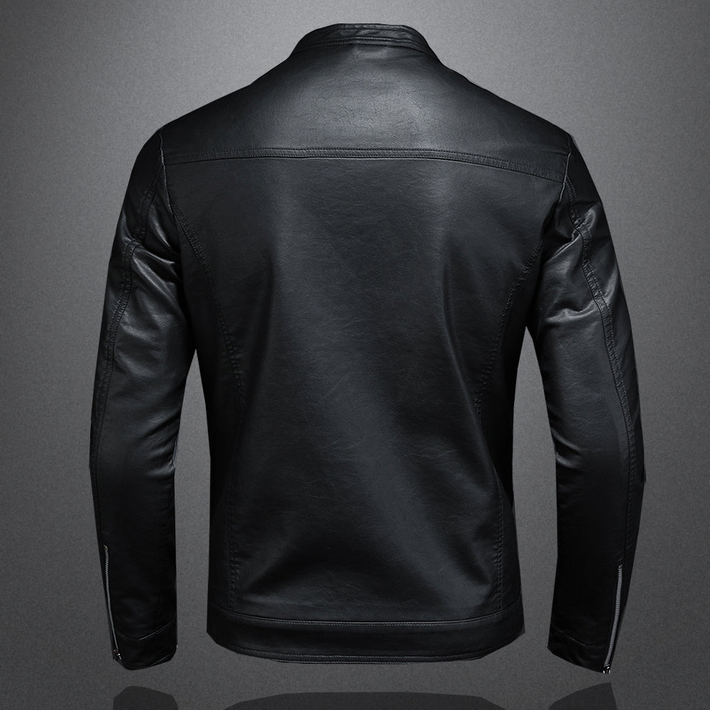 Men's Faux Leather Moto Jacket