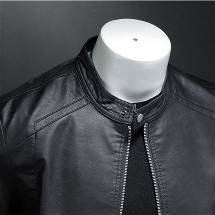 Men's Faux Leather Moto Jacket