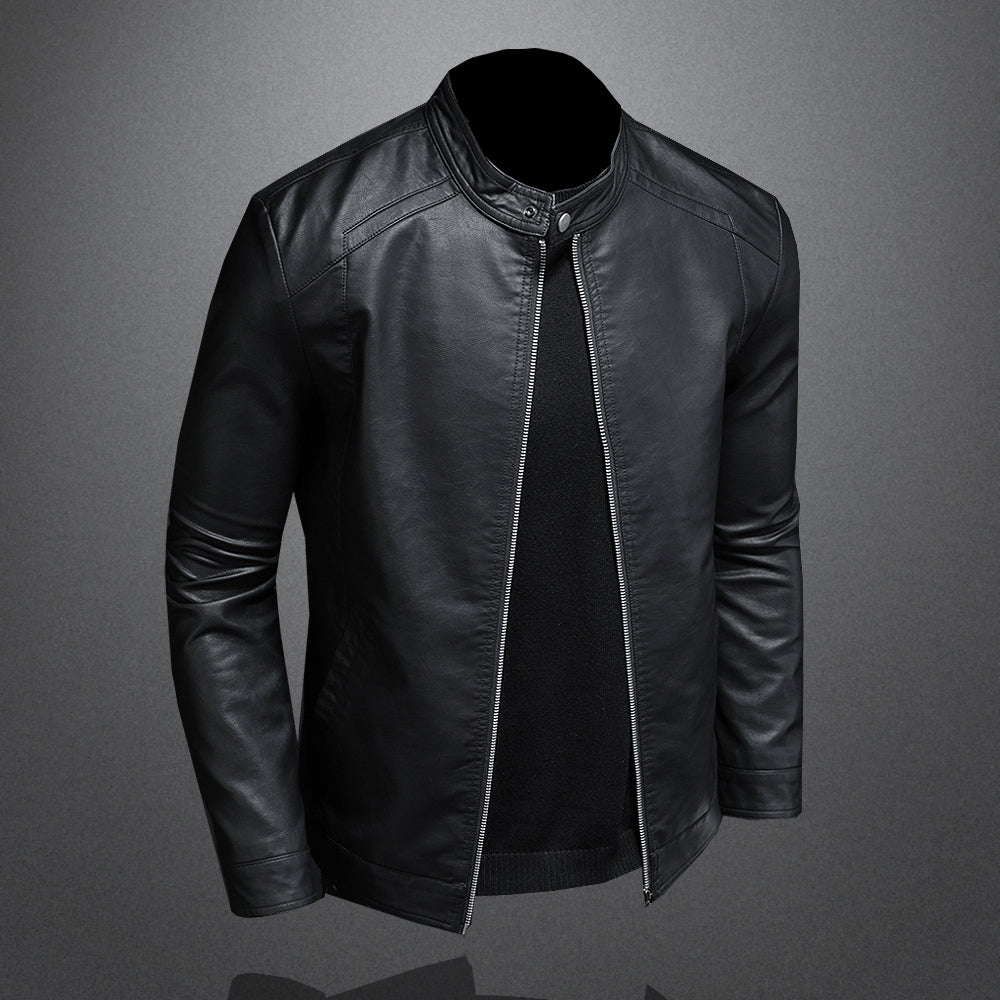 Men's Faux Leather Moto Jacket