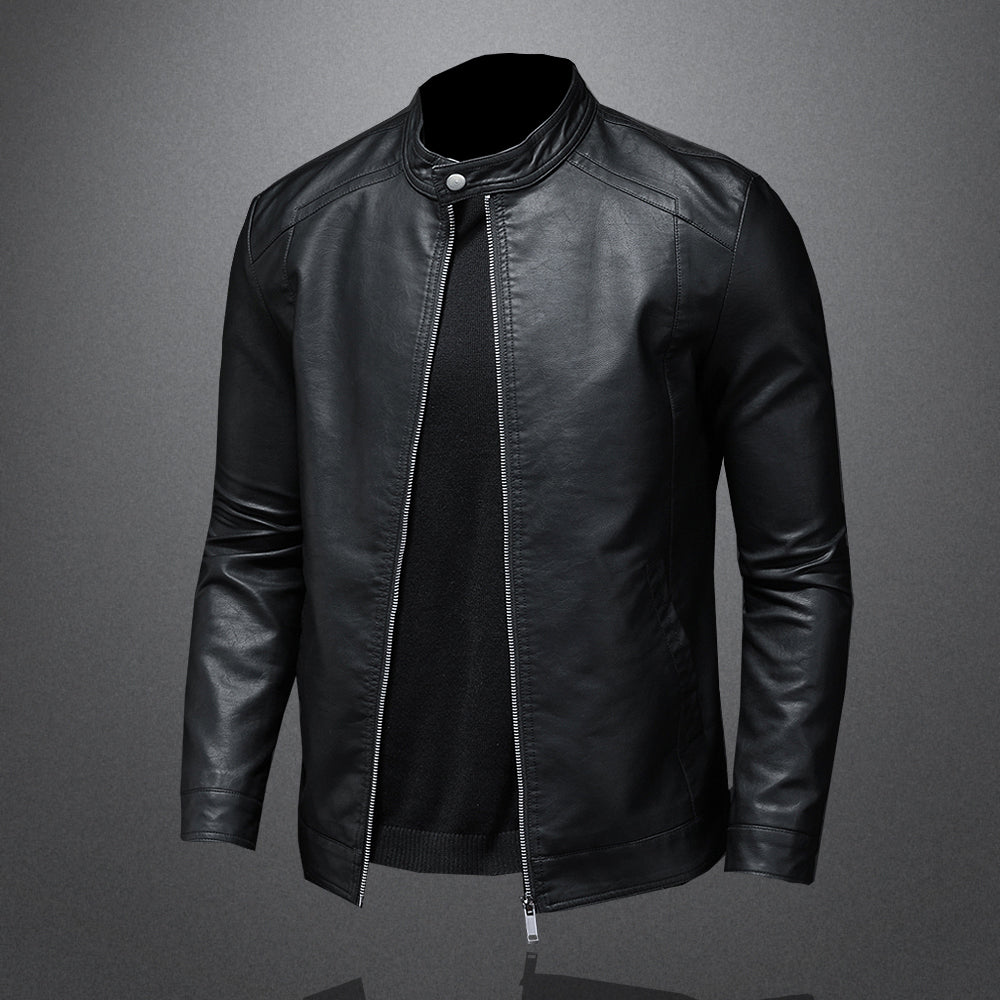 Men's Faux Leather Moto Jacket