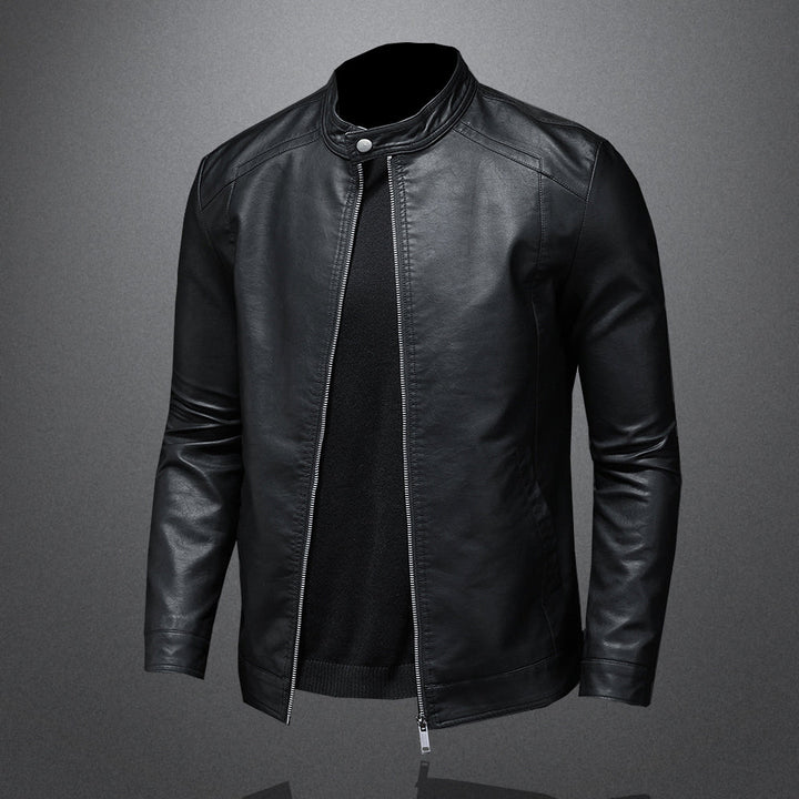 Men's Faux Leather Moto Jacket
