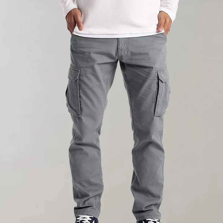 Men's Cotton Cargo Pants with Flap Pockets