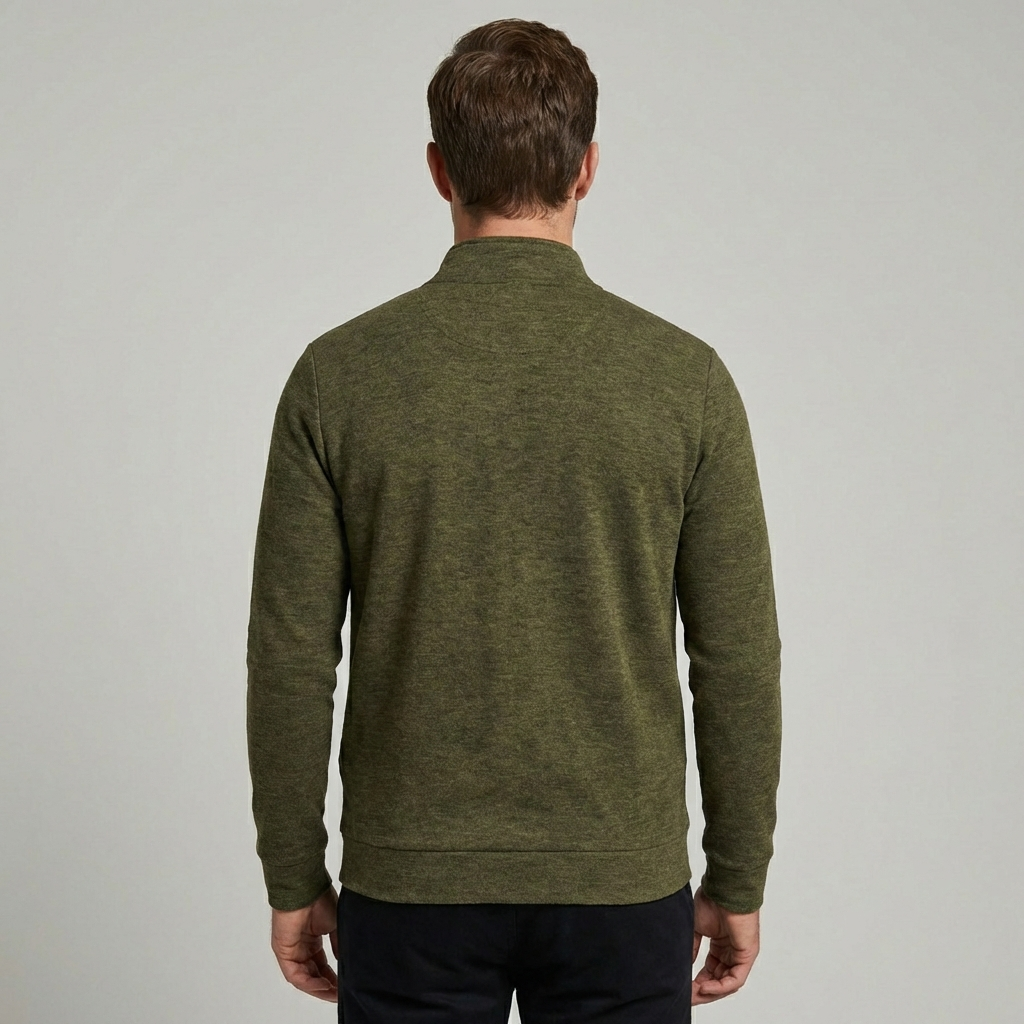 Men's Zip Front Bomber Jacket with Stand Collar