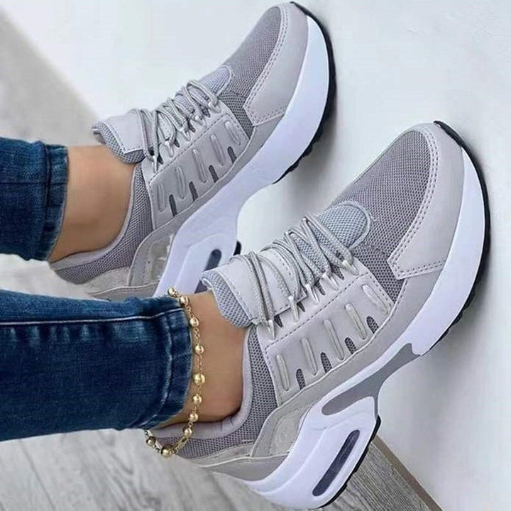Women's Chunky Platform Sneakers with Lace-Up Design