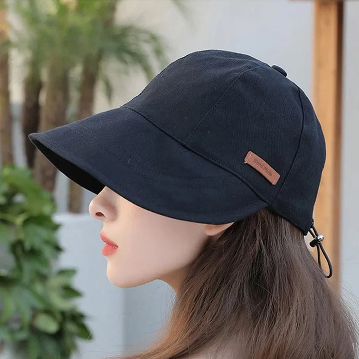 Women's Wide Brim Baseball Cap with Adjustable Cord