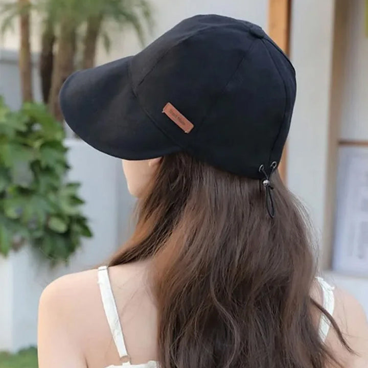 Women's Wide Brim Baseball Cap with Adjustable Cord