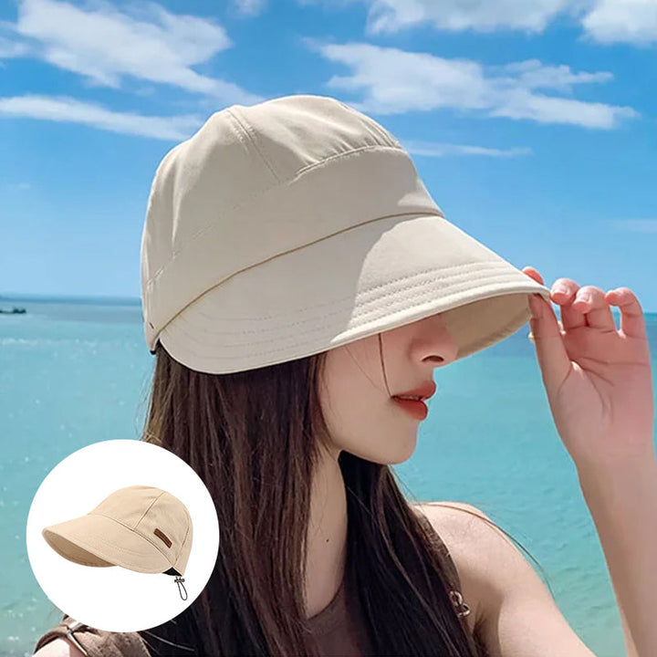 Women's Wide Brim Baseball Cap with Adjustable Cord