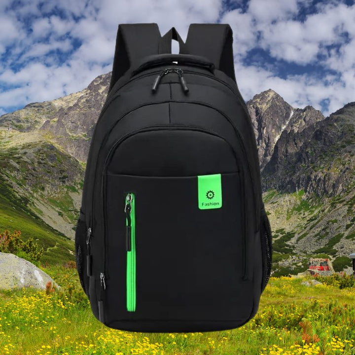 Men's Laptop Backpack with Multiple Zip Compartments