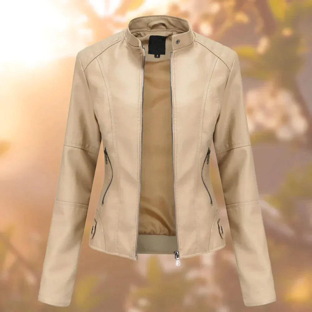 Women's Faux Leather Moto Jacket