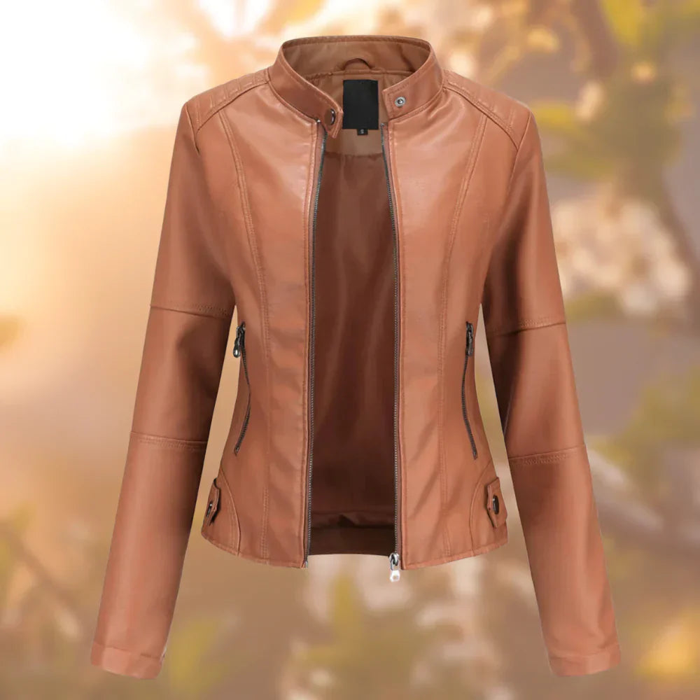 Women's Faux Leather Moto Jacket