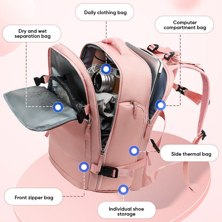 Waterproof Travel Laptop Backpack with Carry On Design