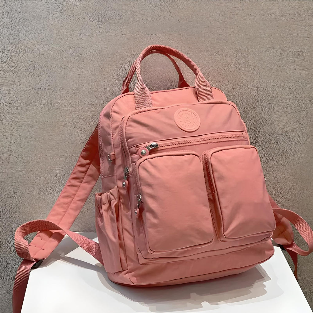 Women's Utility Backpack with Multiple Zip Pockets