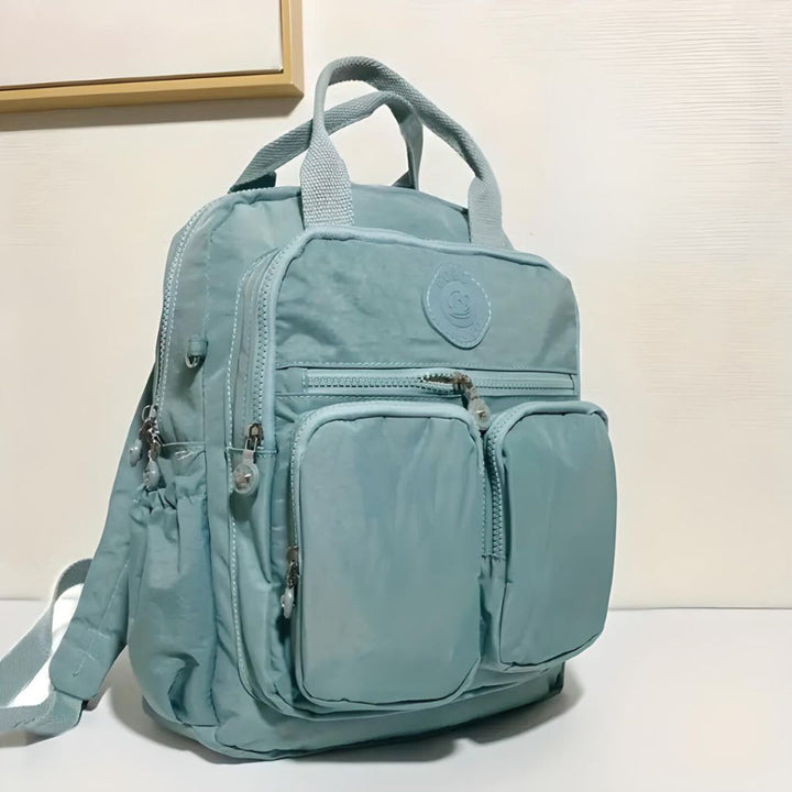 Women's Utility Backpack with Multiple Zip Pockets