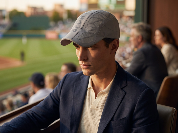 Mesh Panel Curved Brim Sport Cap