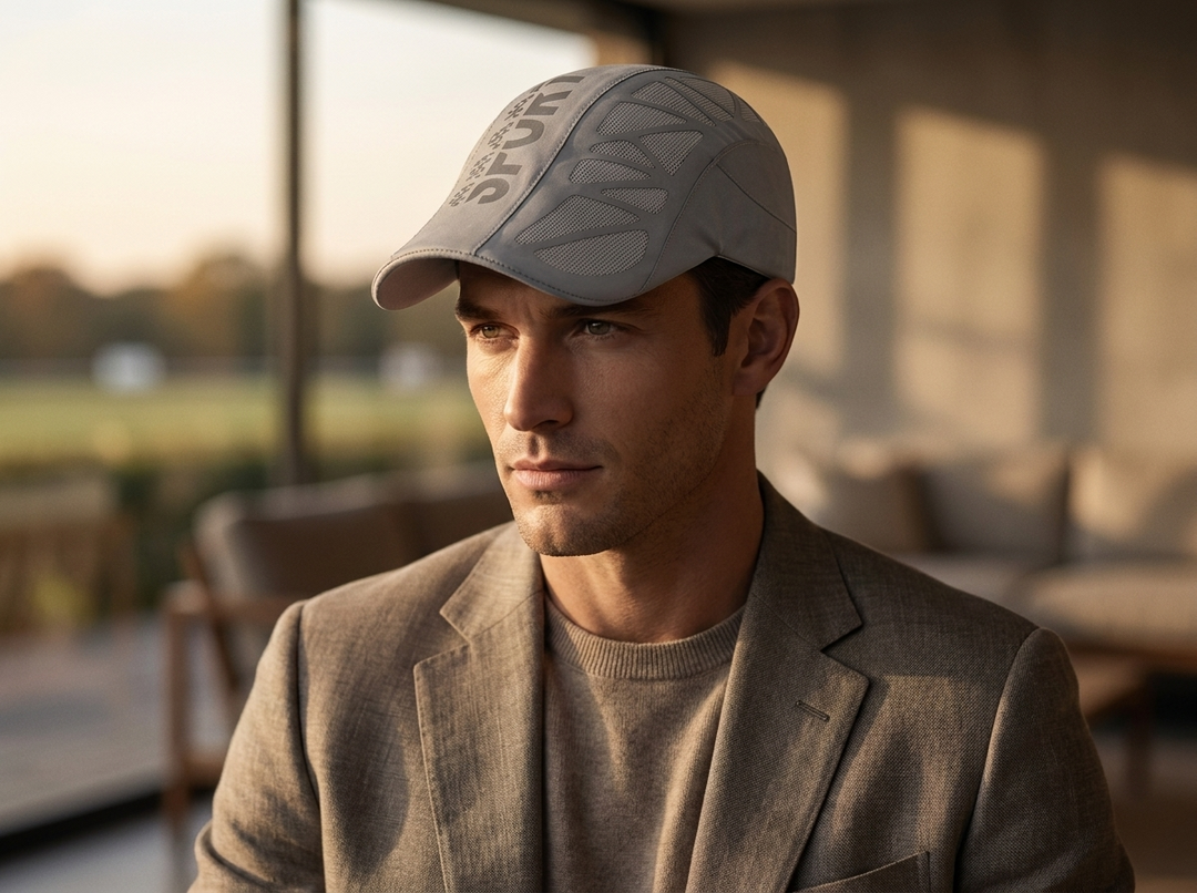 Mesh Panel Curved Brim Sport Cap