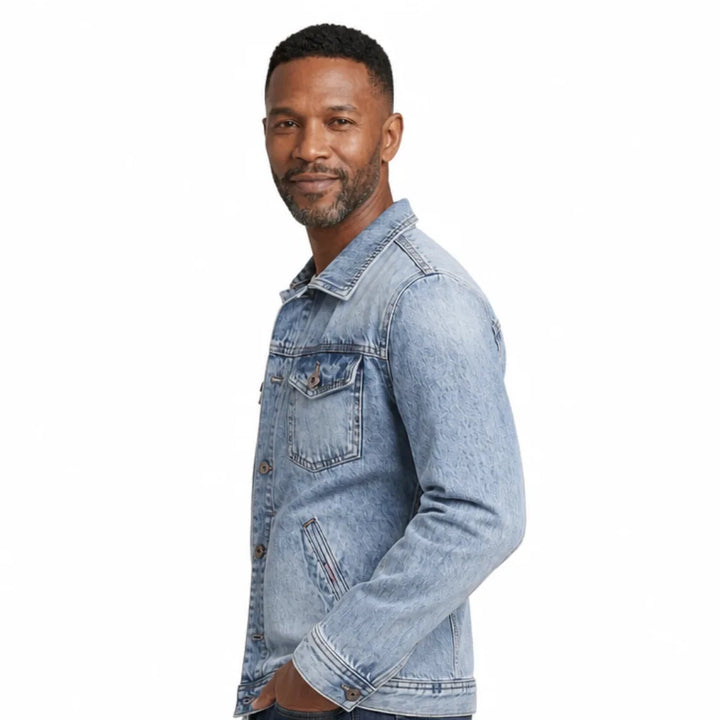 Men's Classic Denim Jacket with Button Front