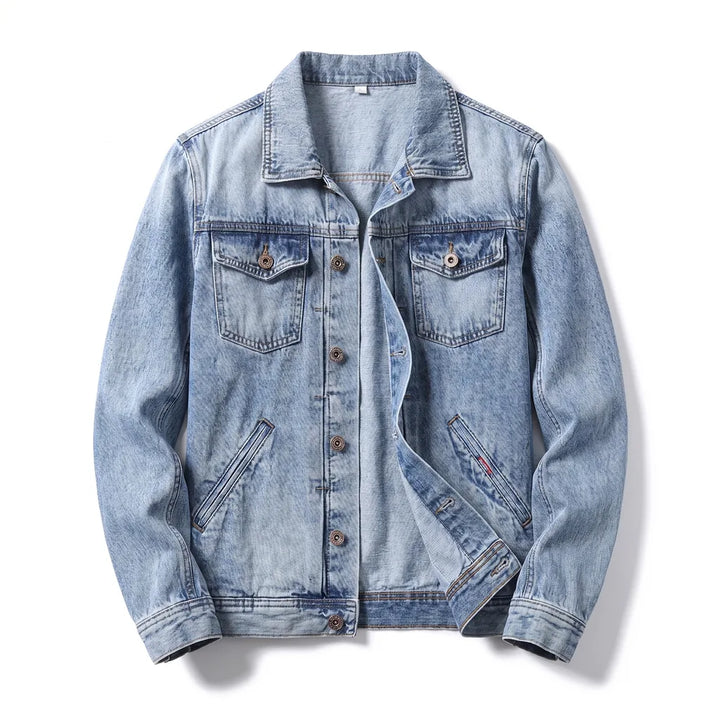 Men's Classic Denim Jacket with Button Front