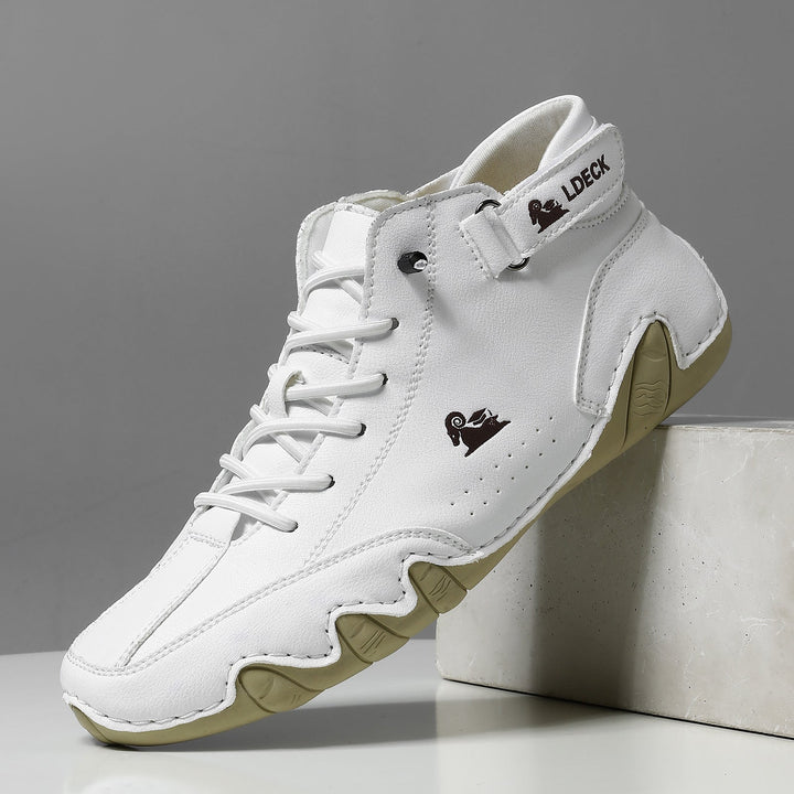 Orthopedic High-Top Barefoot Shoes with Lace-Up Closure