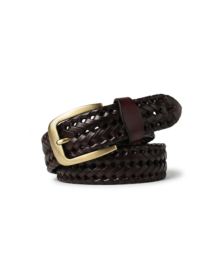 Men's Braided Leather Belt