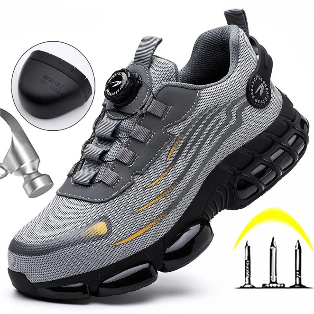 Steel Toe Safety Shoes with Quick Lace System
