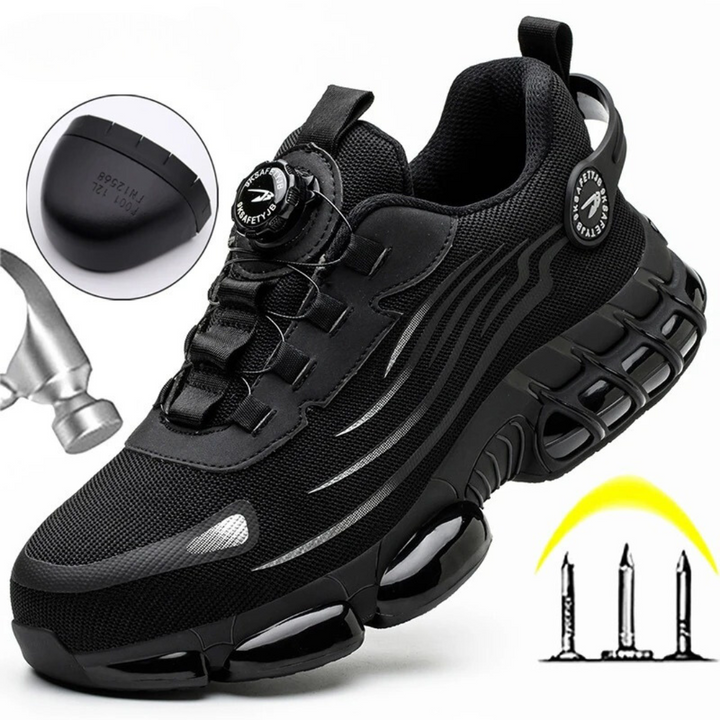 Steel Toe Safety Shoes with Quick Lace System