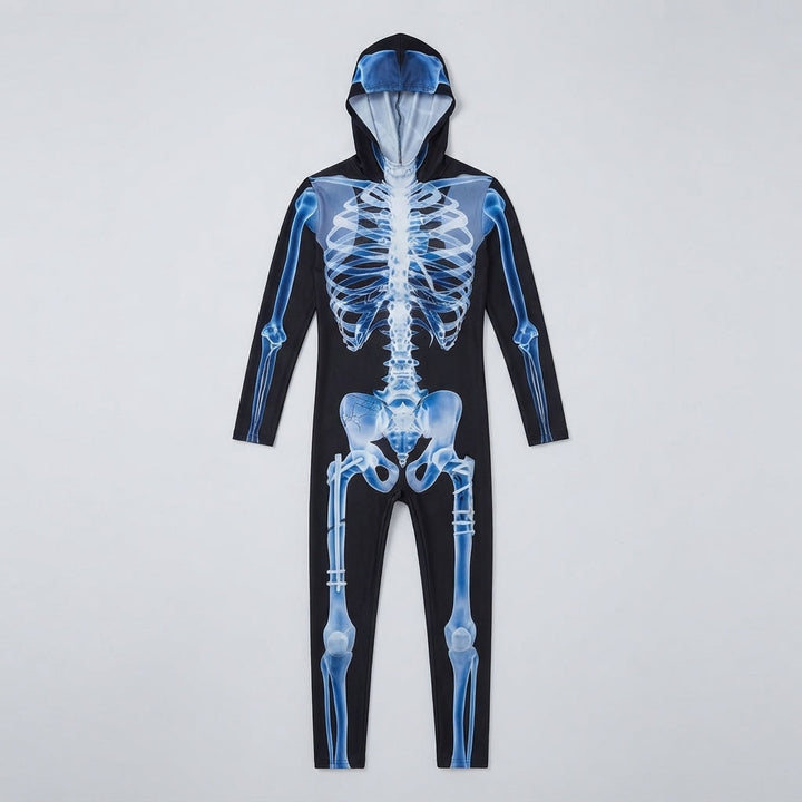 Men's Skeleton Halloween Costume Jumpsuit