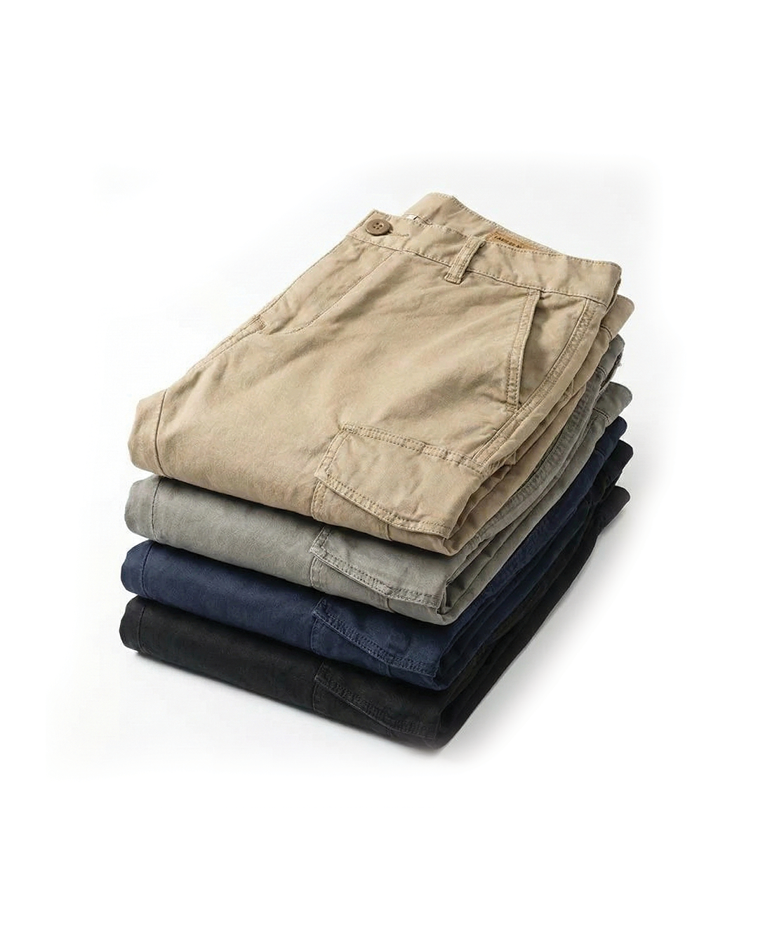 Men's Cotton Cargo Pants with Tapered Fit