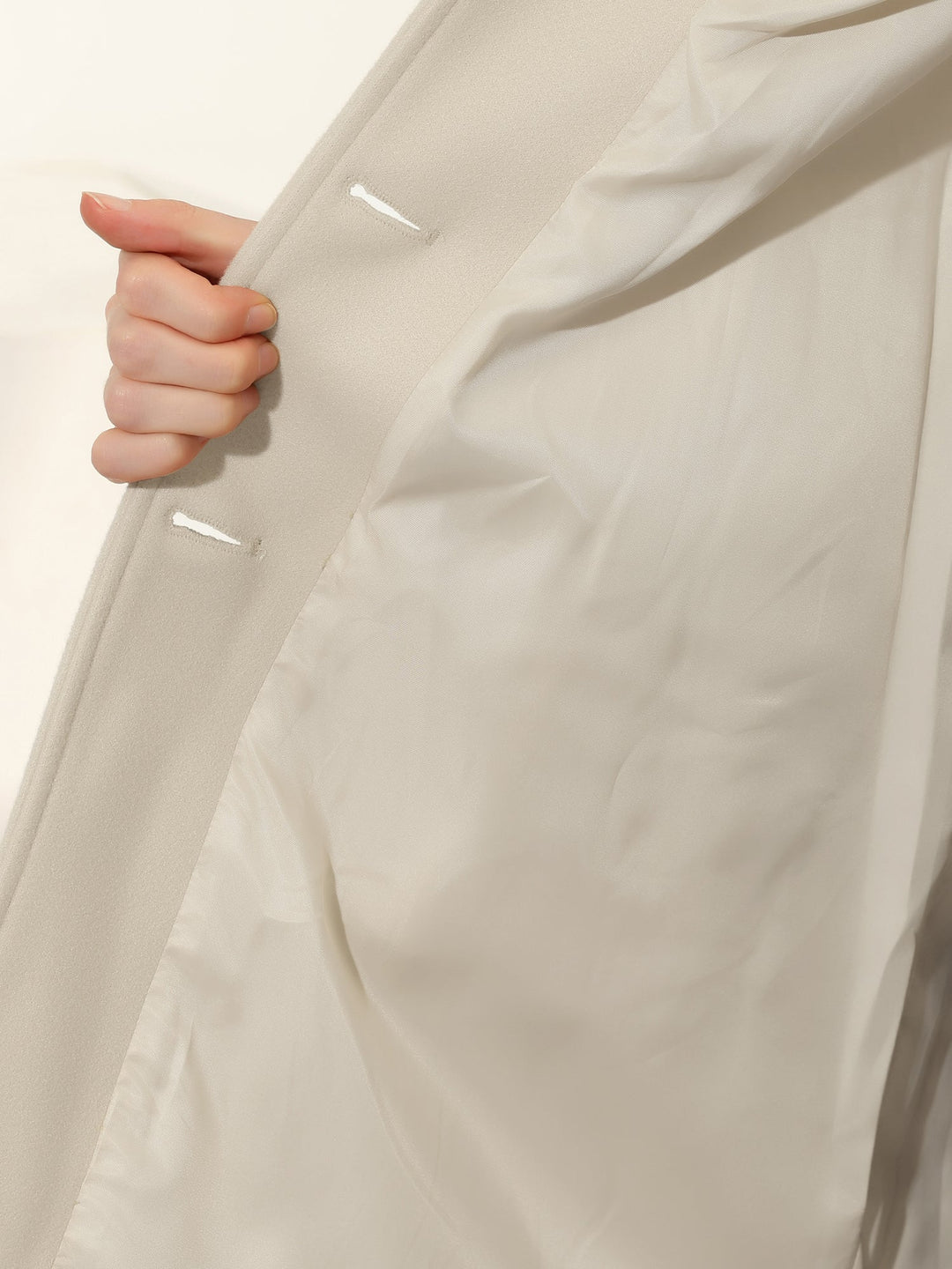 Women's Wool Coat with Notched Collar