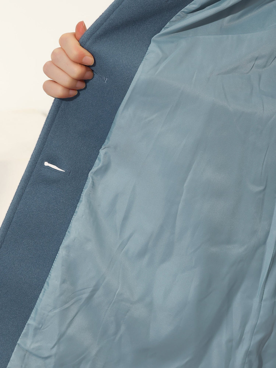 Women's Wool Coat with Notched Collar
