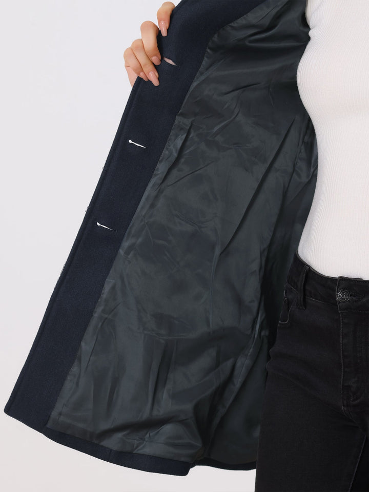 Women's Wool Coat with Notched Collar