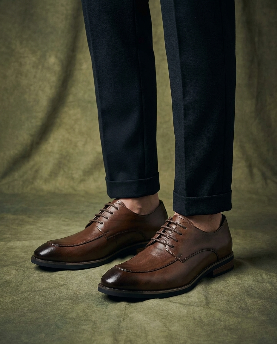 Men's Leather Derby Dress Shoes