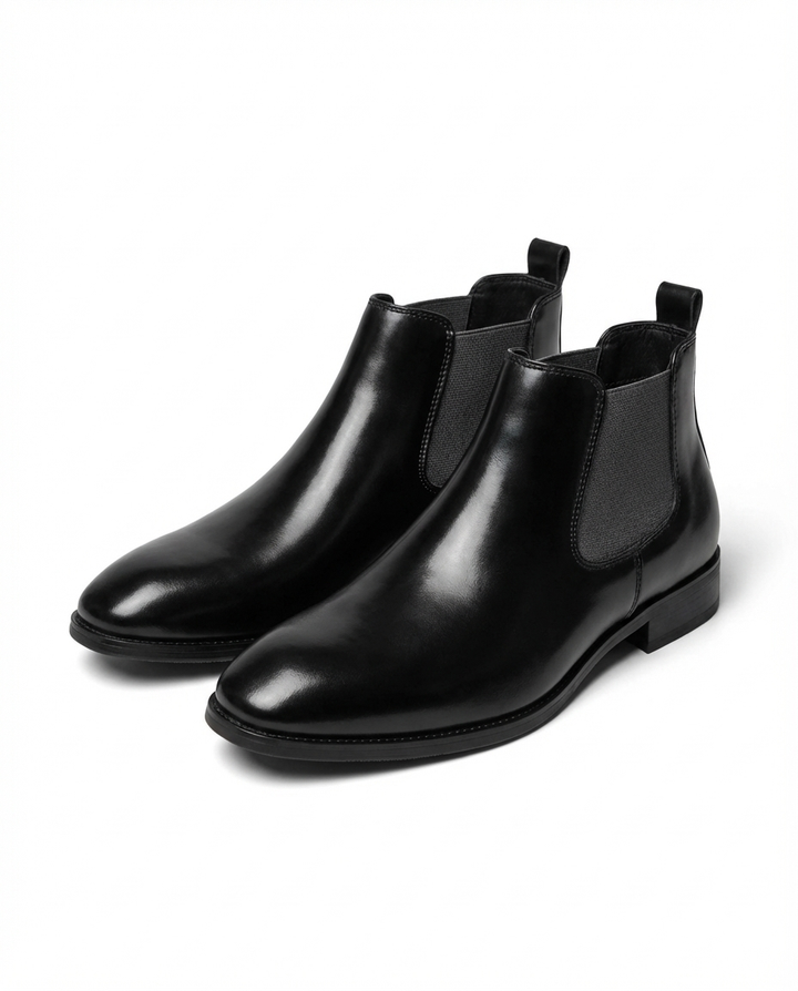 Men's Leather Chelsea Boots Slip On Classic Fit