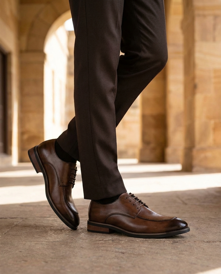Men's Leather Derby Dress Shoes