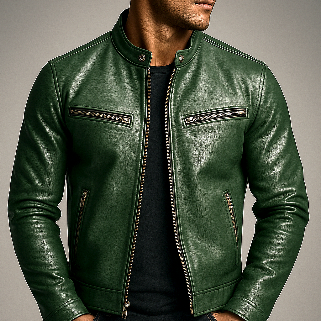 Classic Leather Biker Jacket
