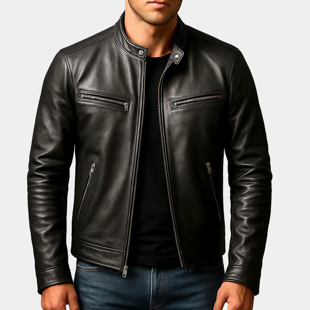 Classic Leather Biker Jacket