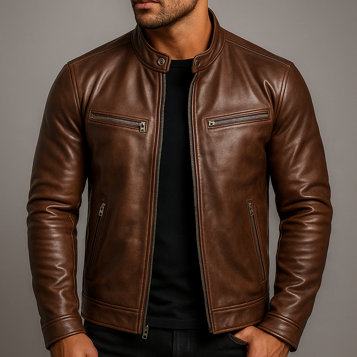 Classic Leather Biker Jacket