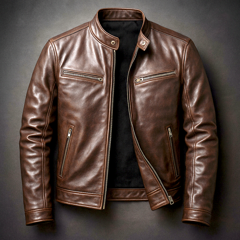 Classic Leather Biker Jacket