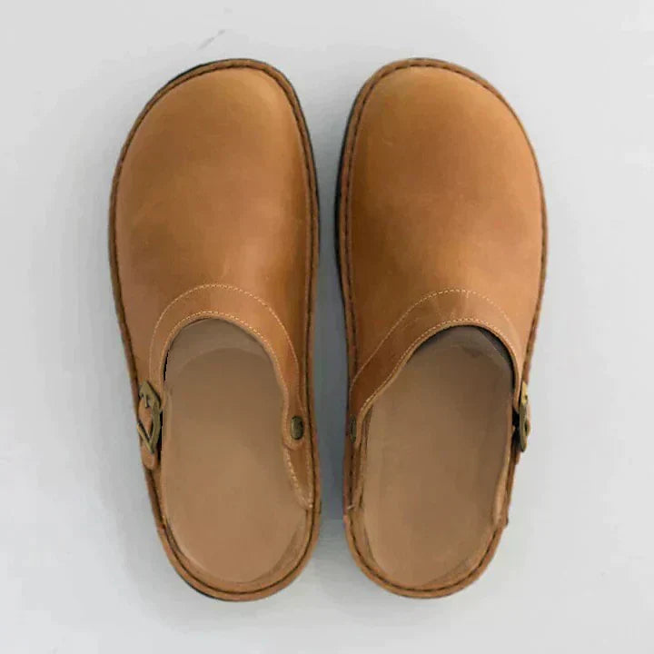 Men's Slip On Leather Clogs